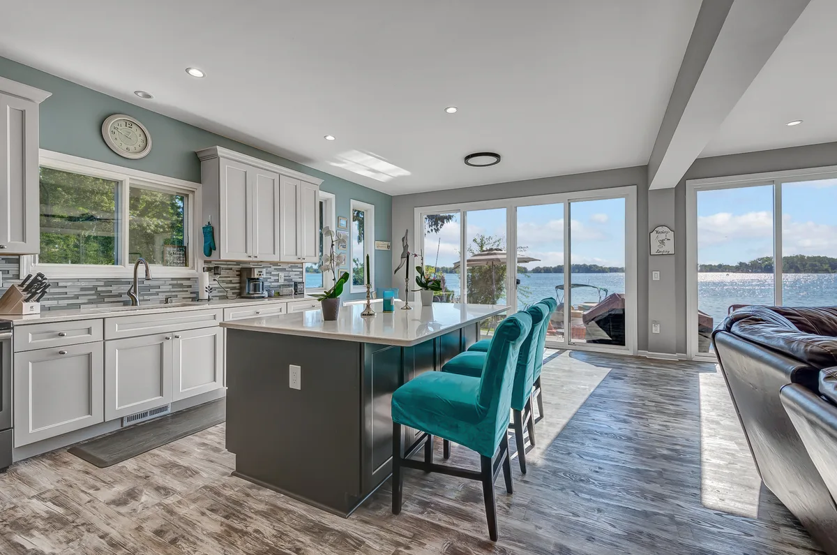 Interior photo of a lake home kitchen