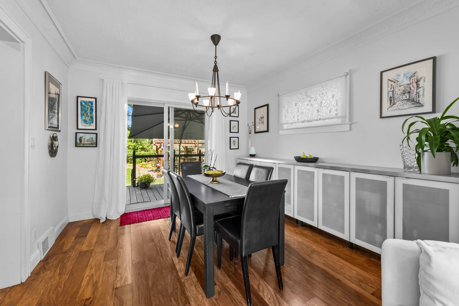 Interior photo of a dining room